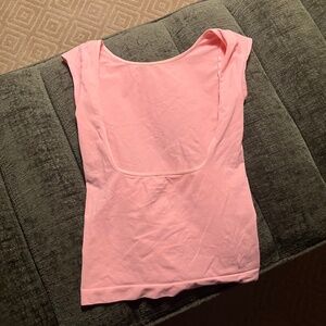 NWOT Free People backless pink top XS/S